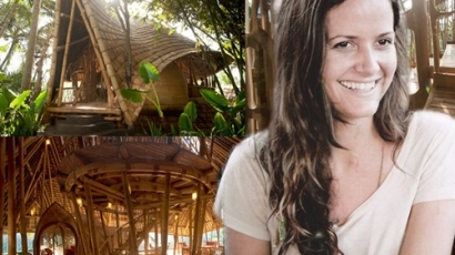 Bambuszból épített álomotthont egy amerikai nő