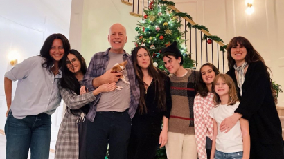 Együtt a család! Karácsonyi fotókat posztolt Demi Moore és Bruce Willis