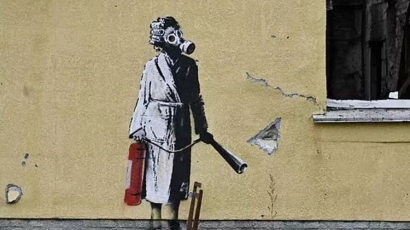 Ellopták Banksy alkotását Ukrajnában