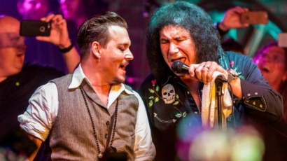 Jótékonysági koncertet adott Johnny Depp és Gene Simmons
