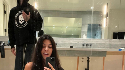 Kourtney Kardashian megmutatta, mennyit vágott a hajából Travis Barker