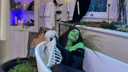 Kylie Jenner és Hailey Bieber zöldre festve várja a Halloweent