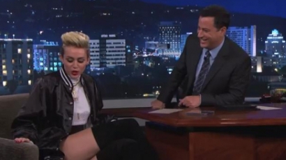 Miley Cyrus bugyiban ment Jimmy Kimmelhez