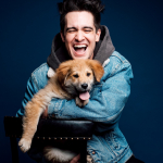 Brendon with a dog