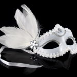 White Princess Feather Mask venetian masquerade masks.jpg