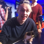 Mikey & cat..♥♥☻